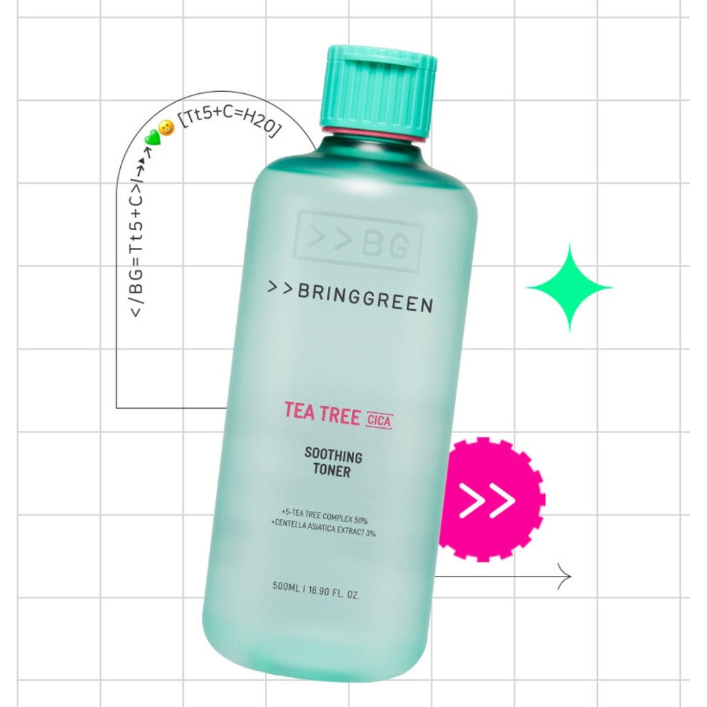 BRING GREEN Tea Tree Cica Soothing Toner 250ml/500ml