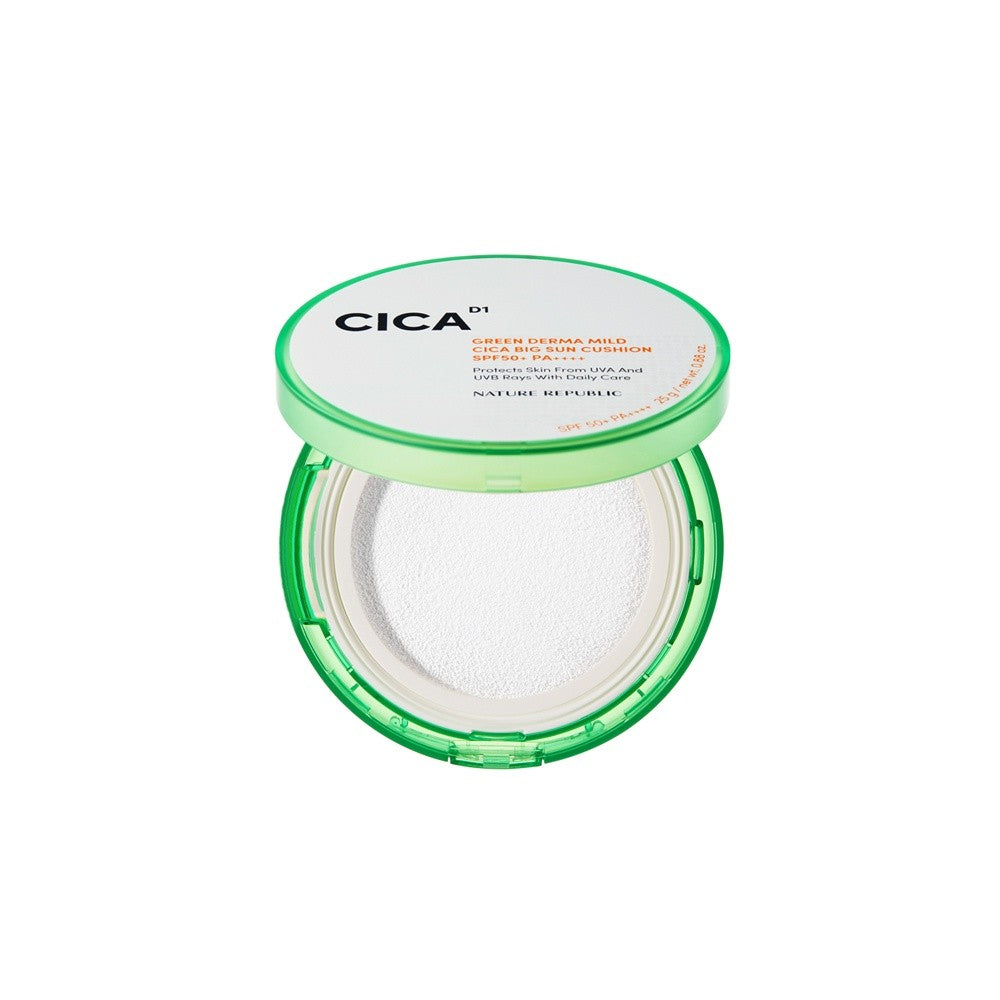 Nature Republic Green Derma Mild Cica Big Sun Cushion SPF50+PA++++ 25g