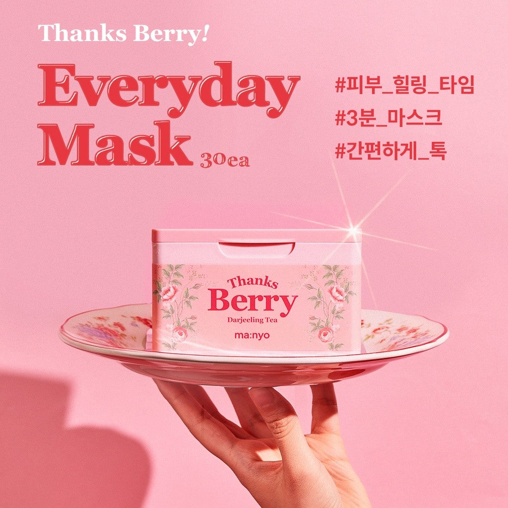 Manyo Thanks Berry Darjeeling Tea 3min Mask 30Sheets