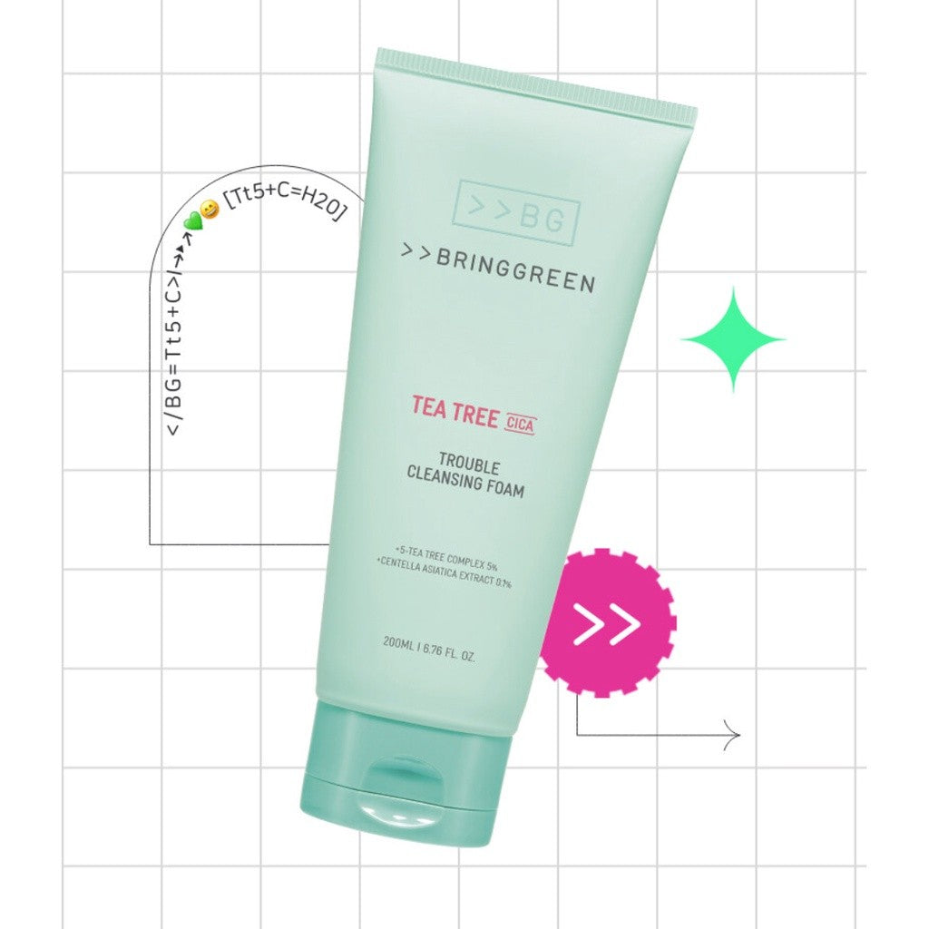 BRING GREEN Tea Tree Cica Trouble Cleansing Foam 300ml