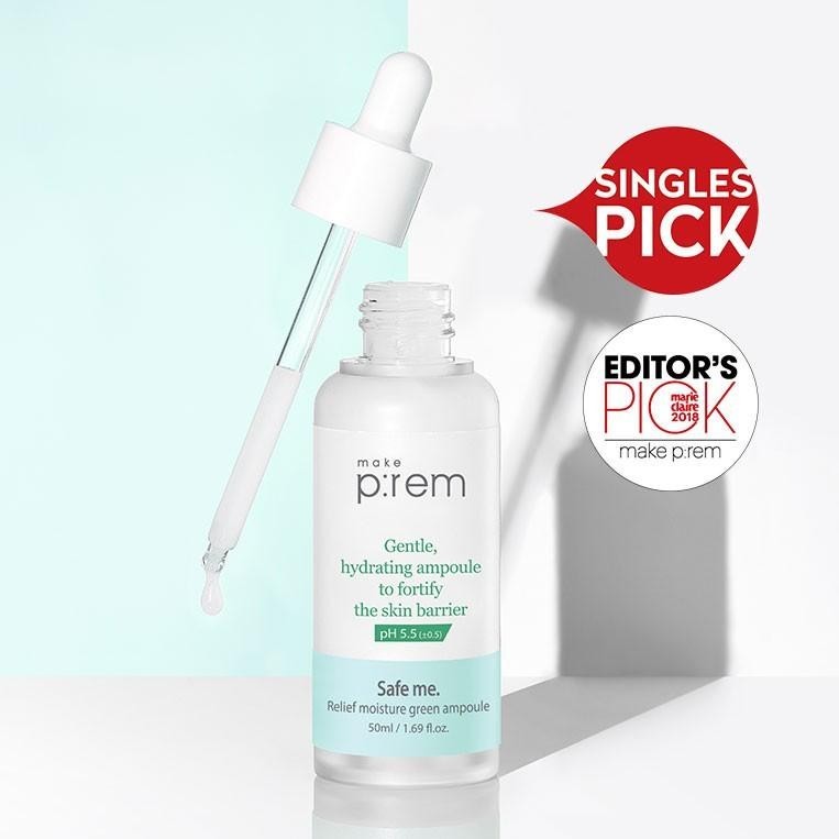 make p:rem Safe me Relief moisture green ampoule 50ml