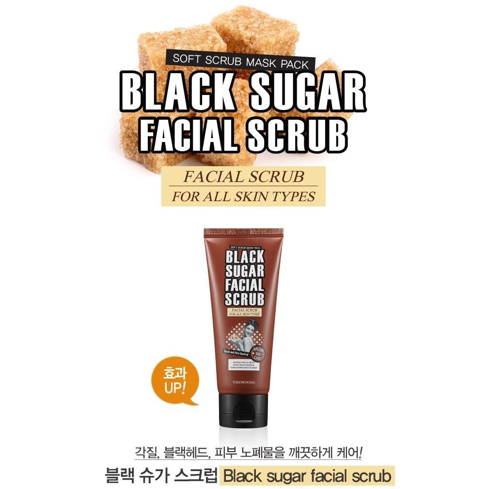 TOSOWOONG Black Sugar Facial Scrub 100ml