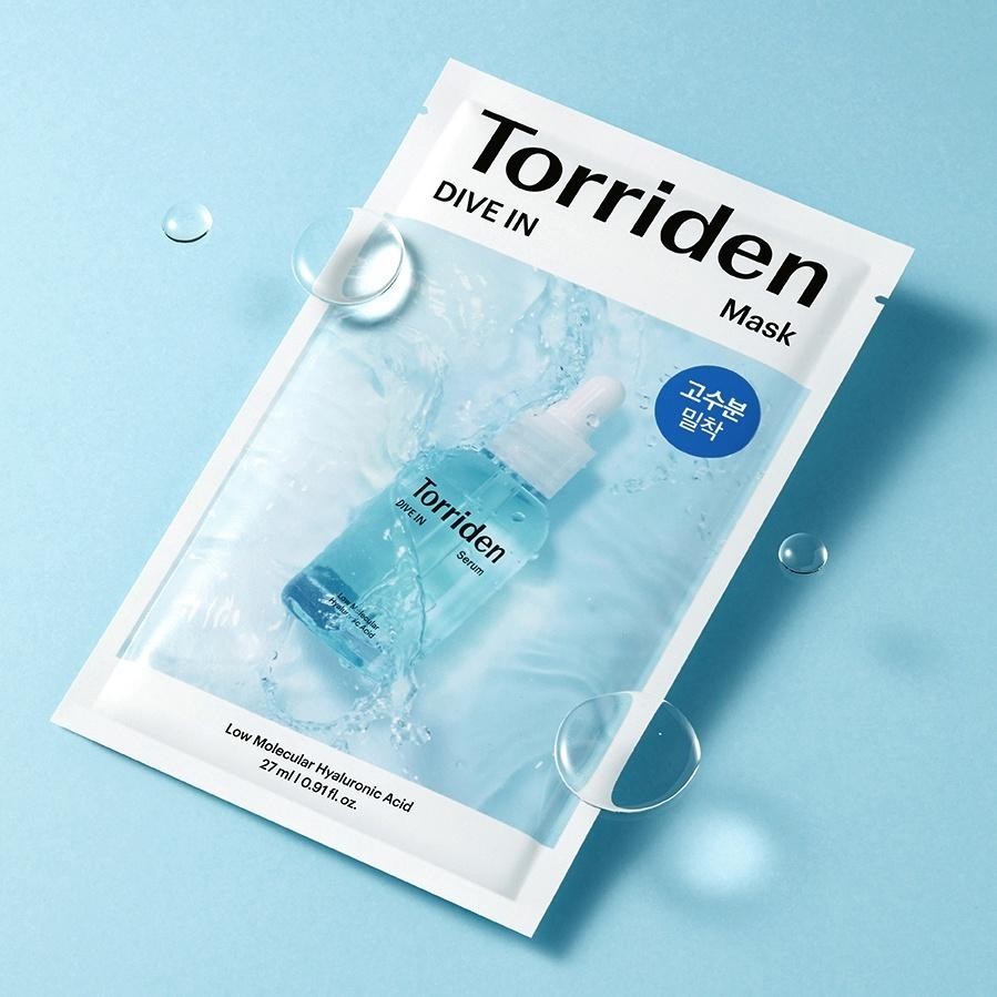 Torriden Dive In Low Molecular Hyaluronic Acid Mask Pack 27ml 10ea