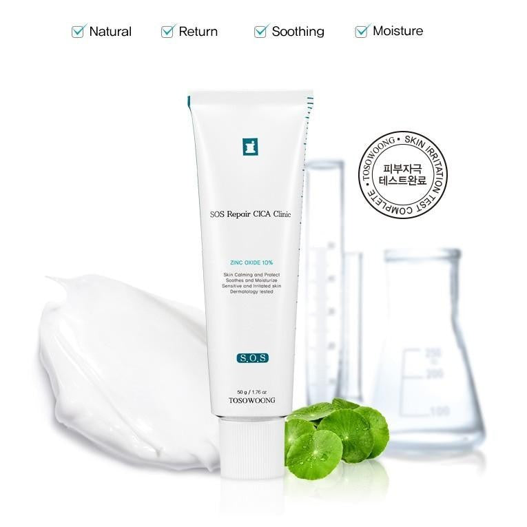 TOSOWOONG SOS Repair Cica Clinic Zinc Oxide 10% Cream 50g