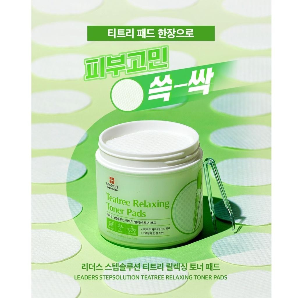 Leaders Tea Tree Relaxing Toner Pad 150ml