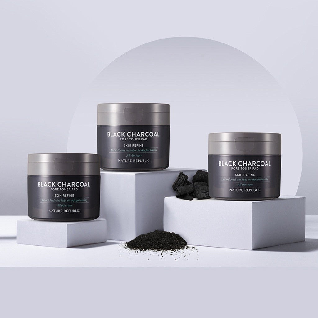 Nature Republic Black Charcoal Pore Toner Pad 100g (50 sheets)