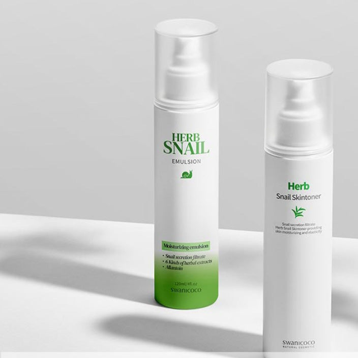 Swanicoco Herb Snail Skin Toner + Emulsion Set
