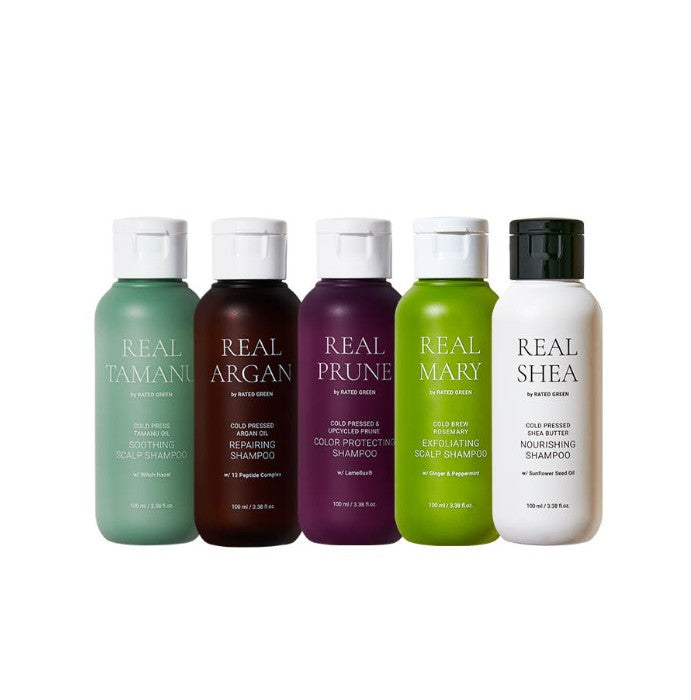 RATED GREEN Travel Size Shampoo Set of 5 100ml