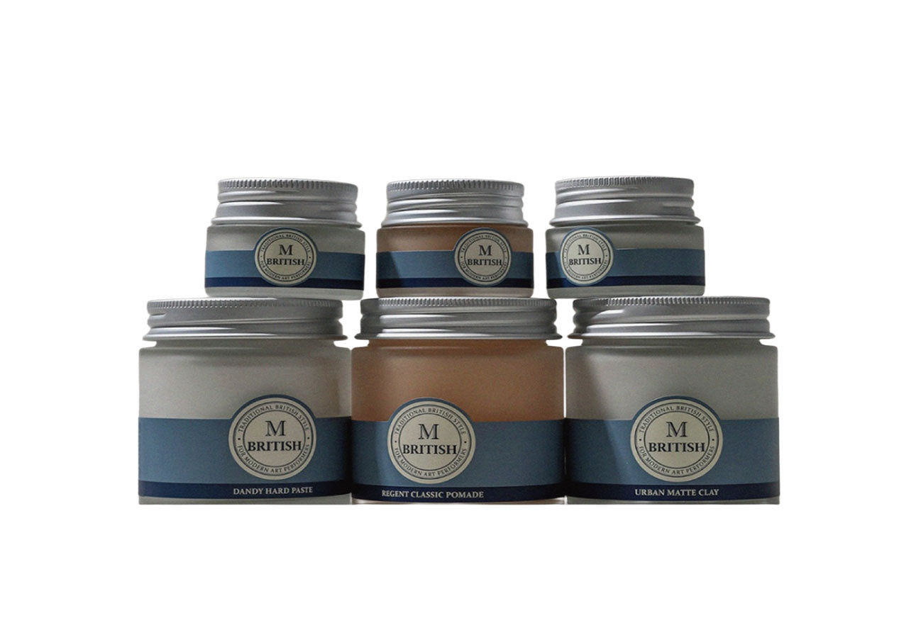 British M Urban Matte Clay/ Dandy Hard Paste/ Regent Classic Pomade Wax 20g