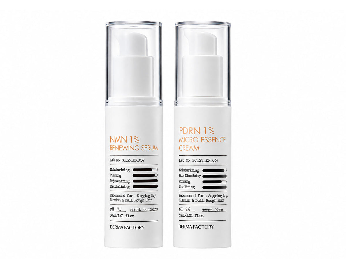 DERMAFACTORY NMN 1% Renewing Serum / PDRN 1% Micro Essence Cream 30ml