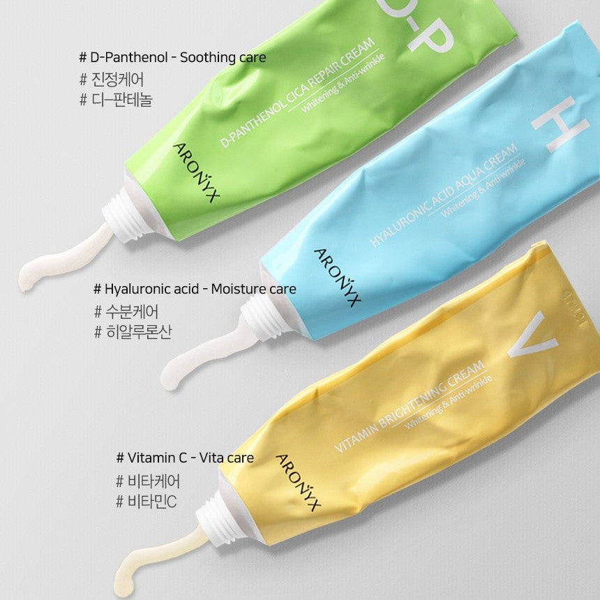 ARONYX D-Panthenol Cica Repair/Hyaluronic Acid Aqua/Vitamin Brightening Cream 50ml