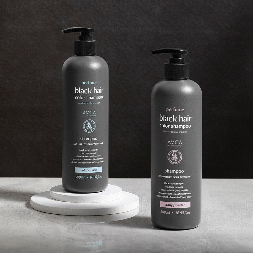 AVCA Perfume Black Hair Color Shampoo 500ml