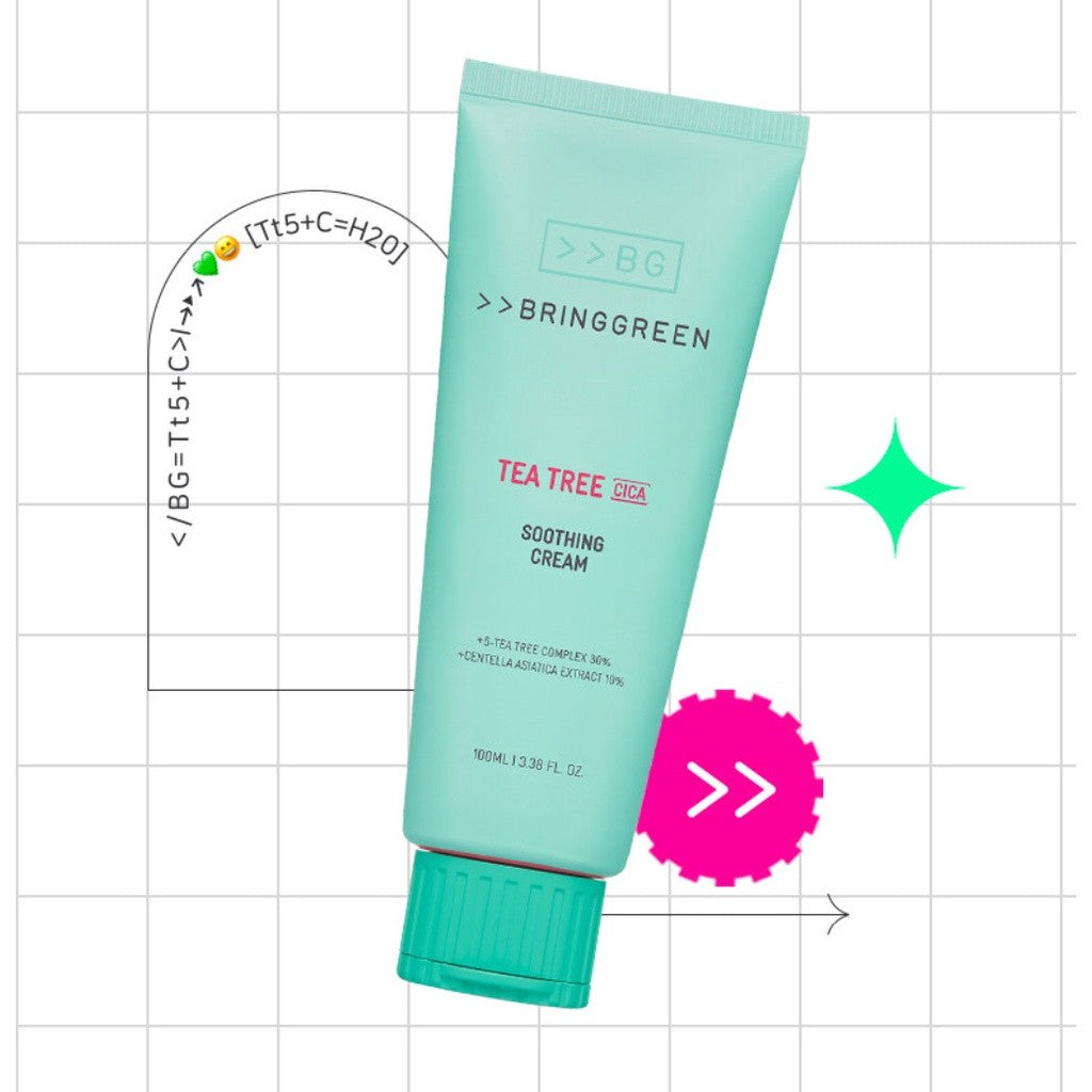 BRING GREEN Tea Tree Cica Soothing Cream Plus 100ml