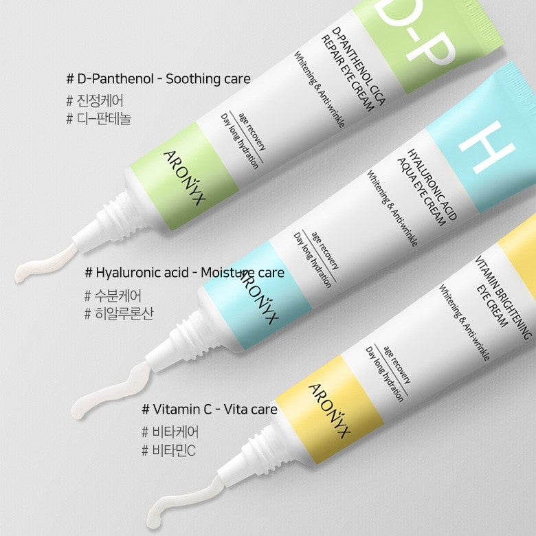 ARONYX D-Panthenol Cica Repair/Hyaluronic Acid Aqua/Vitamin Brightening Eye Cream 40ml