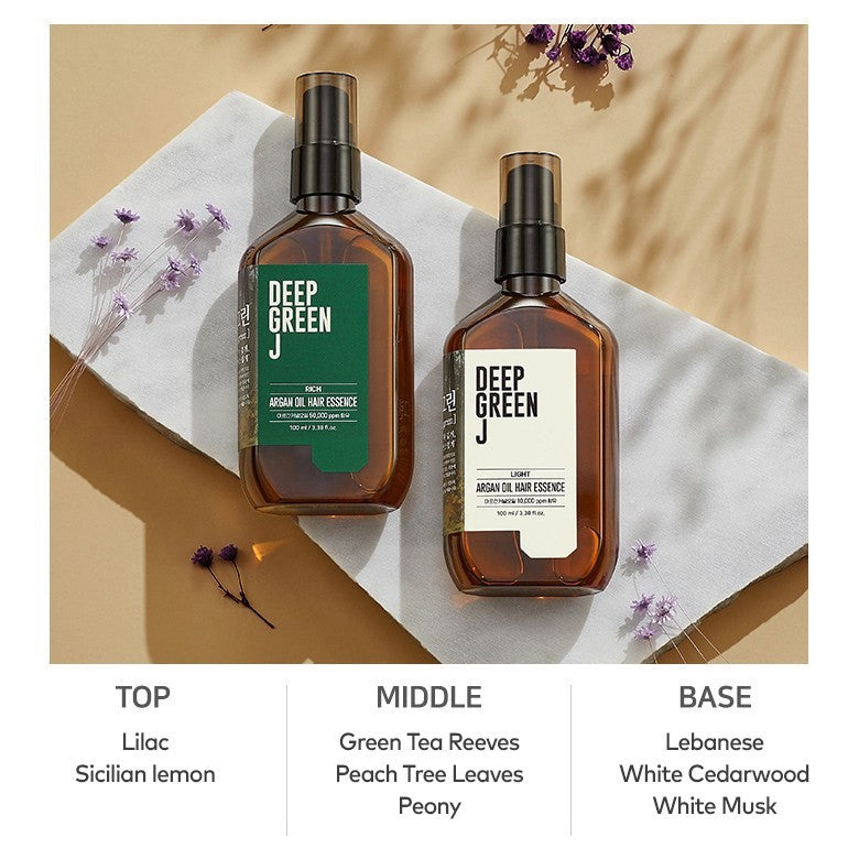 JSOOP Deep Green J Argan Oil Hair Essence Rich 100ml / Light 100ml