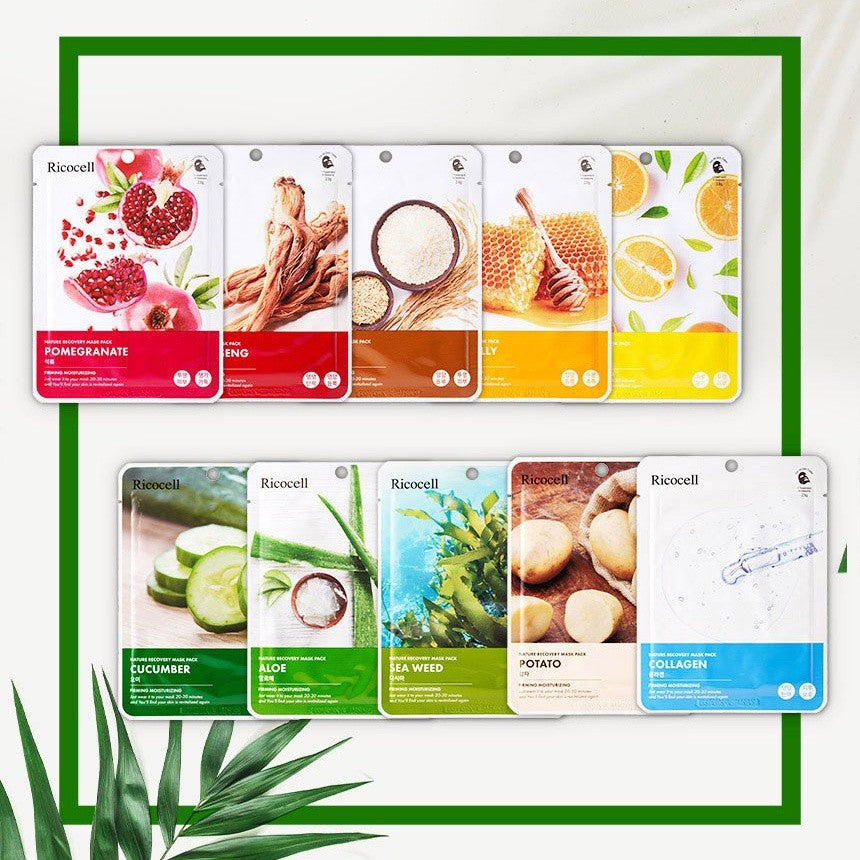 Ricocell Nature Recovery Mask Pack 23ml 10 types 1 pcs