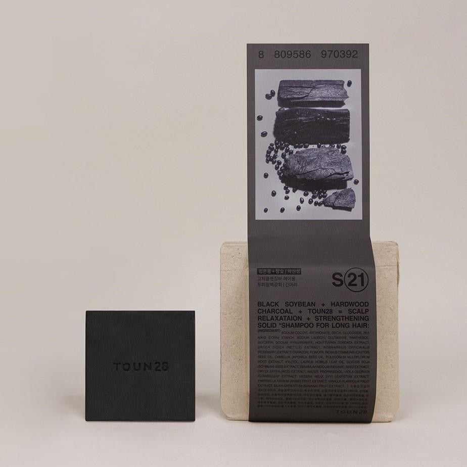 TOUN28 Solid Shampoo Bar S21 Black Bean + Charcoal 100g
