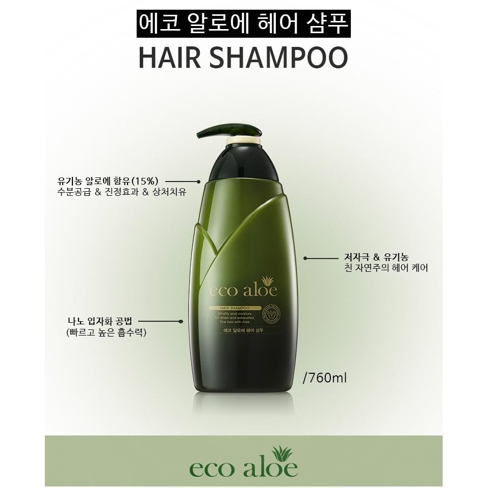 Rosee Eco Aloe Hair Shampoo 760ml