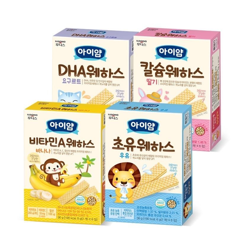 ILDONG Foodies Baby/Kids Wafers Snack 36g (6g×6 sachets)