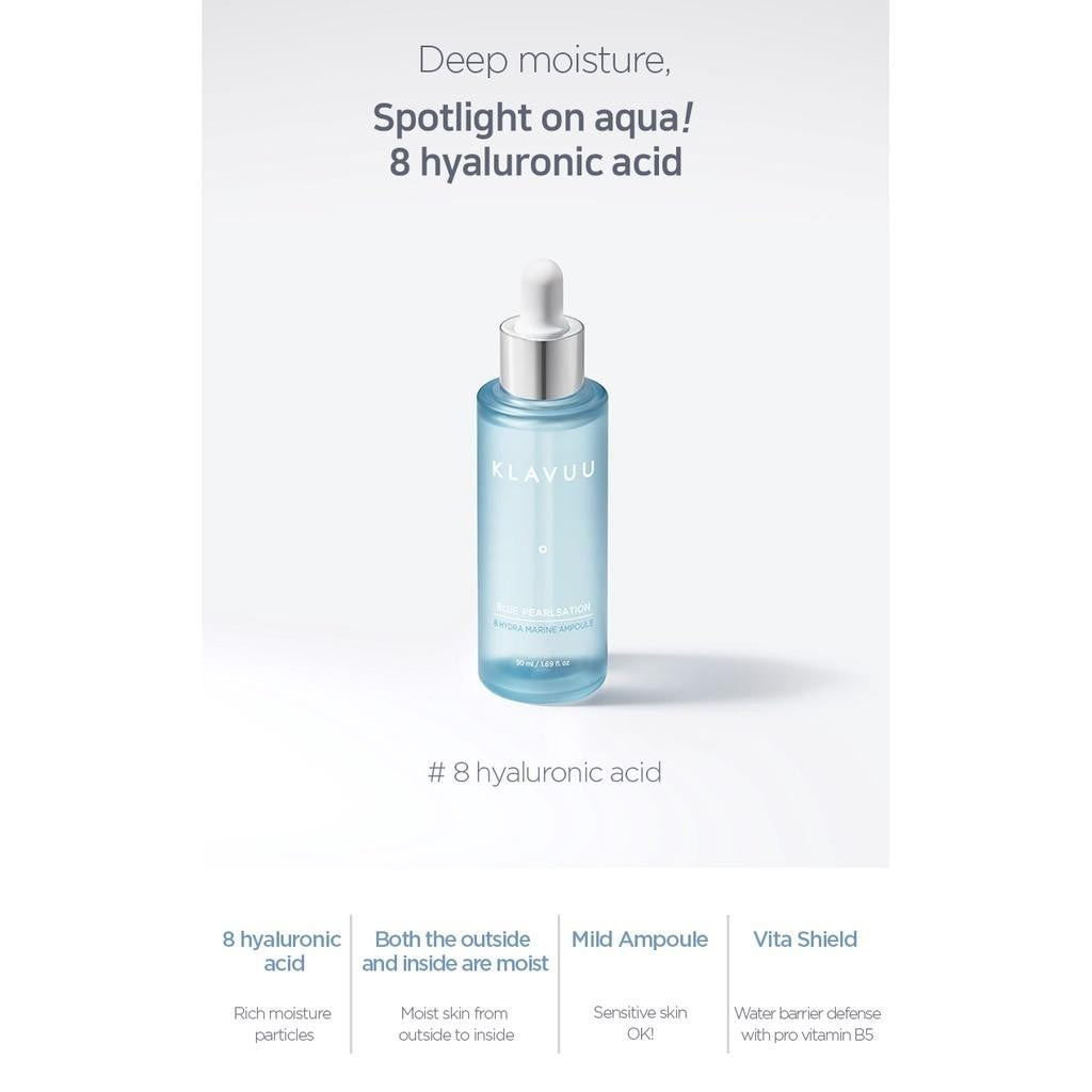 KLAVUU Blue Pearlsation 8 Hydra Marine Ampoule 50ml