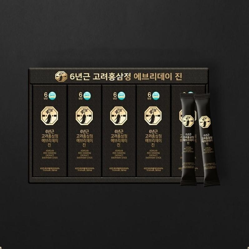 Natural Herb 6-year-old Korean Red Ginseng Everyday Extract Jin Red Ginseng Stick 15g * 30P