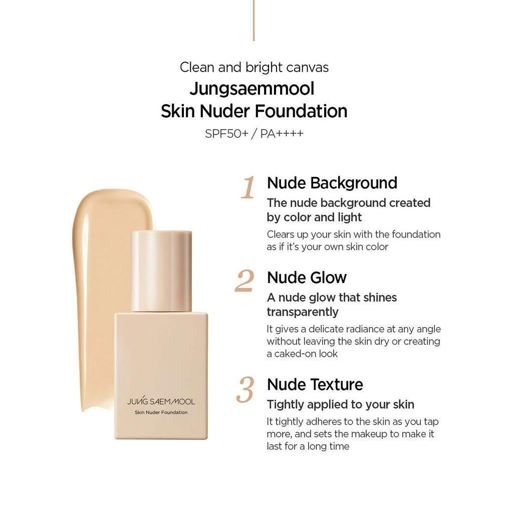JUNGSAEMMOOL Skin Nuder Foundation SPF50+/PA++++ 30ml (puff included)