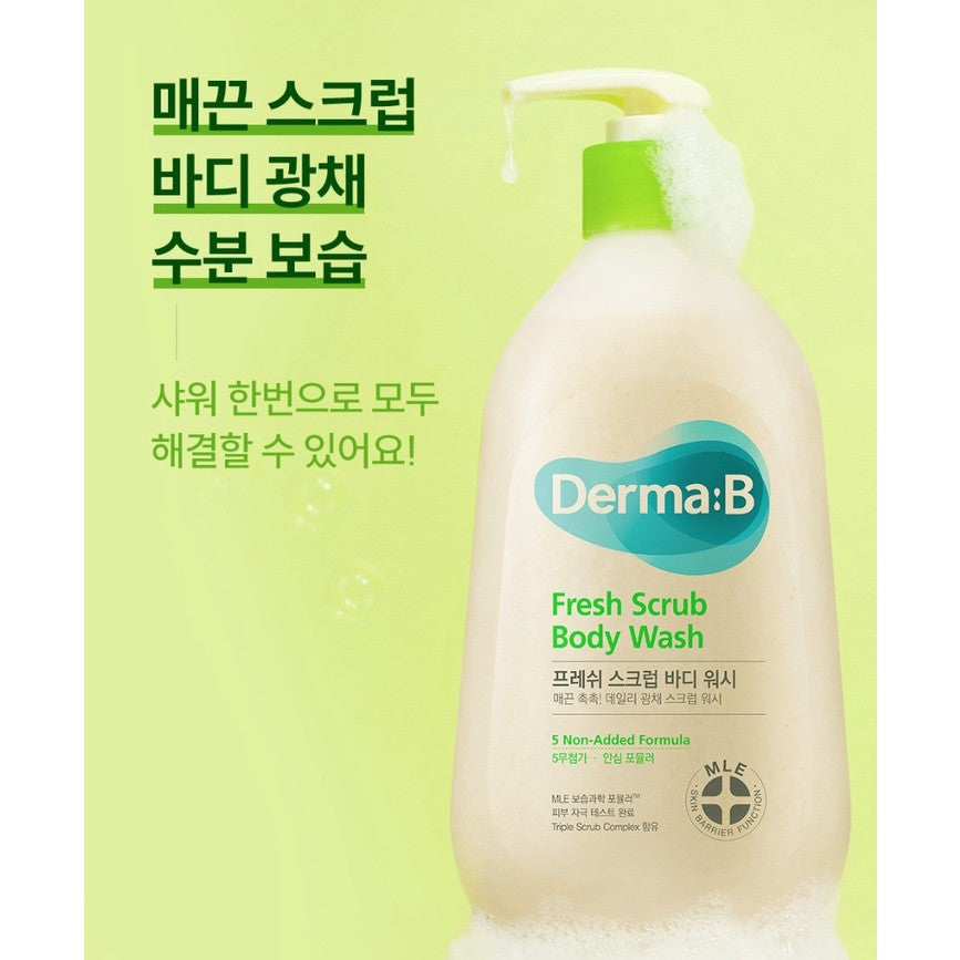 Derma:B Fresh Scrub Body Wash 420ml