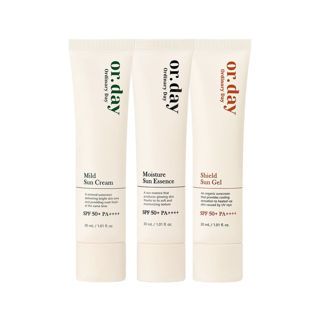 ElishaCoy All Day Sun Care Mild Sun Cream 30ml / Shield Sun Gel 30ml / Moisture Sun Essence 30ml