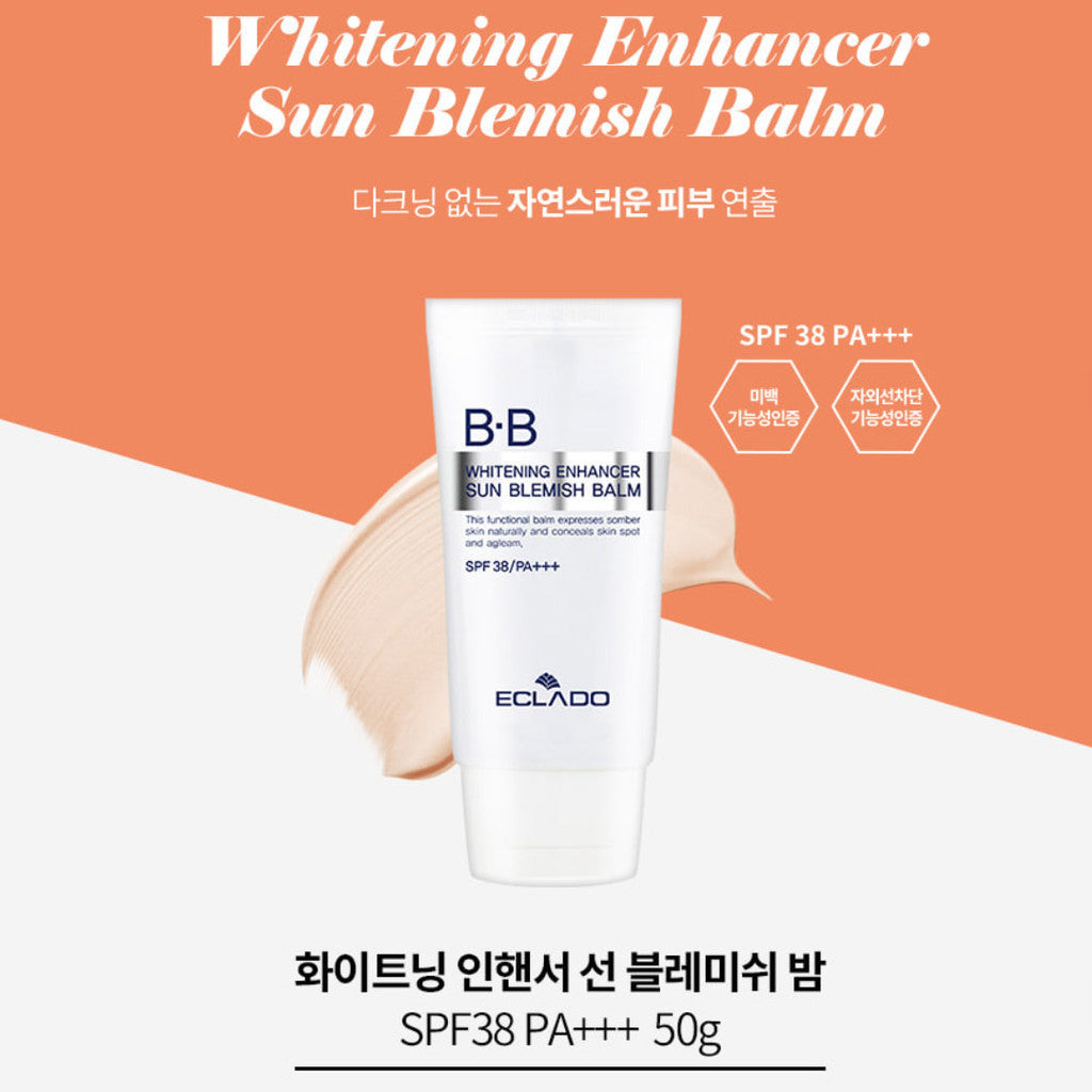 ECLADO Whitening Enhancer Sun Blemish Balm BB Cream SPF38 PA+++ 50g