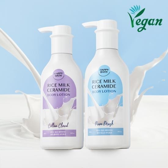 HAPPY BATH Rice Milk Ceramide Body Lotion 400g