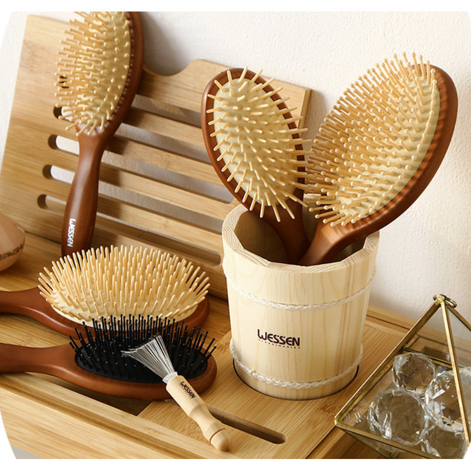 Wessen Wooden Conic Pin /Ball Tip Pin Jumbo Hair Brush