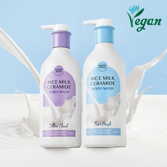 HAPPY BATH Rice Milk Ceramide Body Wash 650g