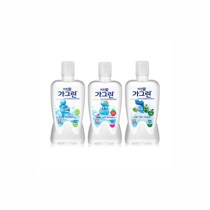 Garglin Kids Mouthwash Green Grapes/Strawberries/Apples 380ml