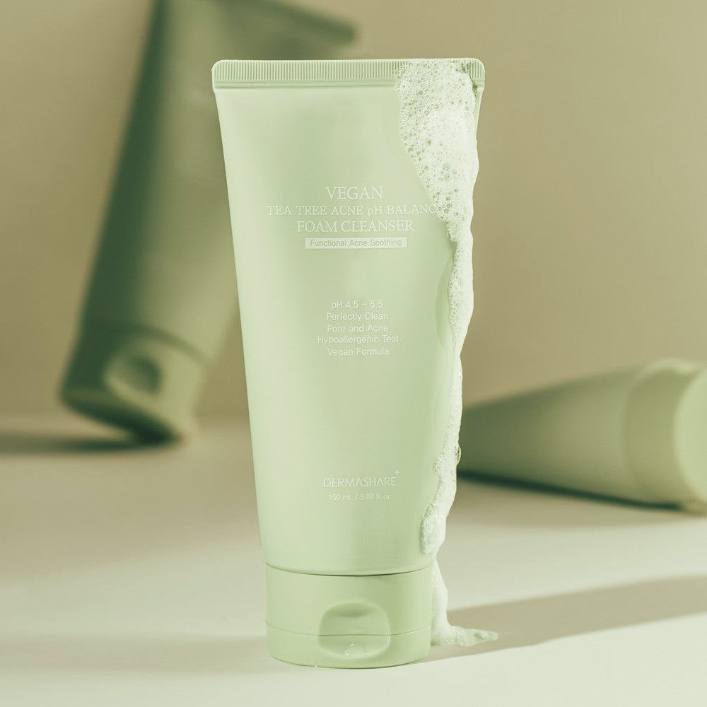 Dermashare Vegan Tea Tree Acne PH Balance Foam Cleanser 150ml