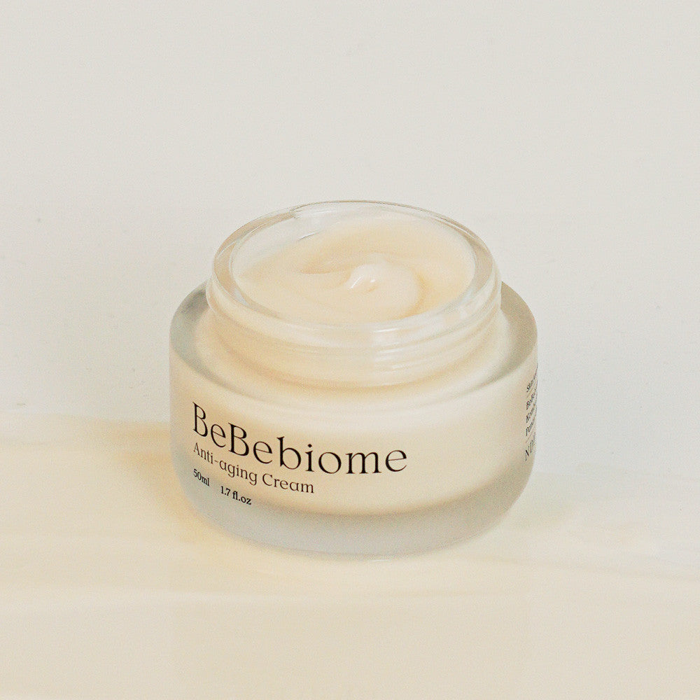 Natural Derma Project Bebebiome Anti-Aging Cream 50ml  Bebebiome Cream that gets younger every day  - Contains metabolites commonly found in baby skin - Contains fermented black gi