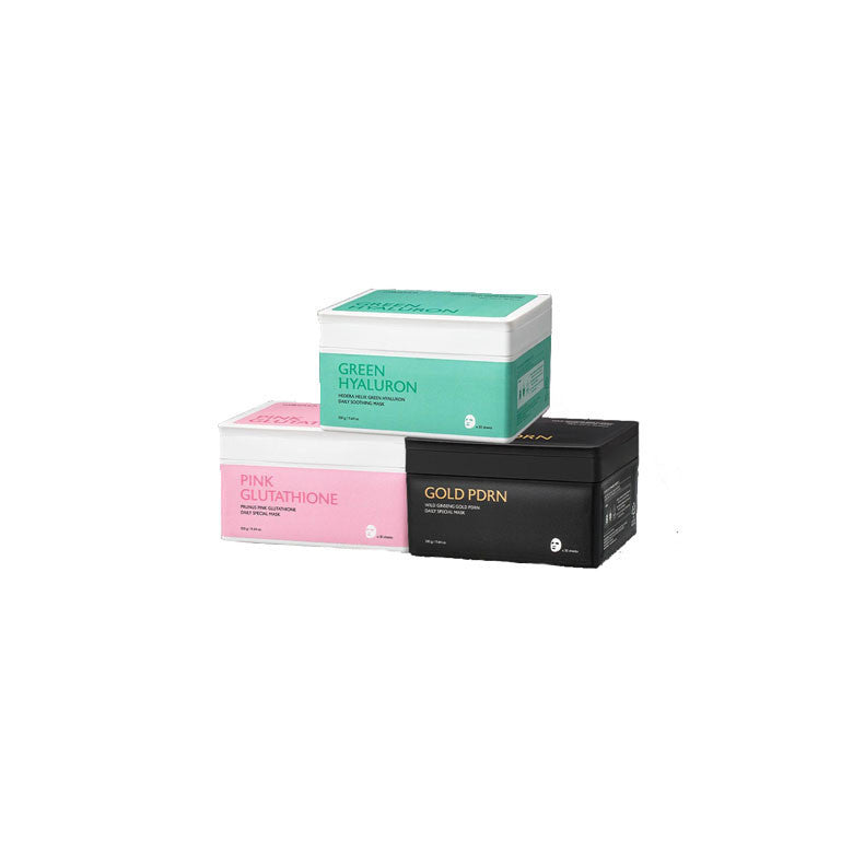 Milktouch Green Hyaluron/Pink Glutathione/Gold PDRN Daily Special Mask 330g(30sheets)