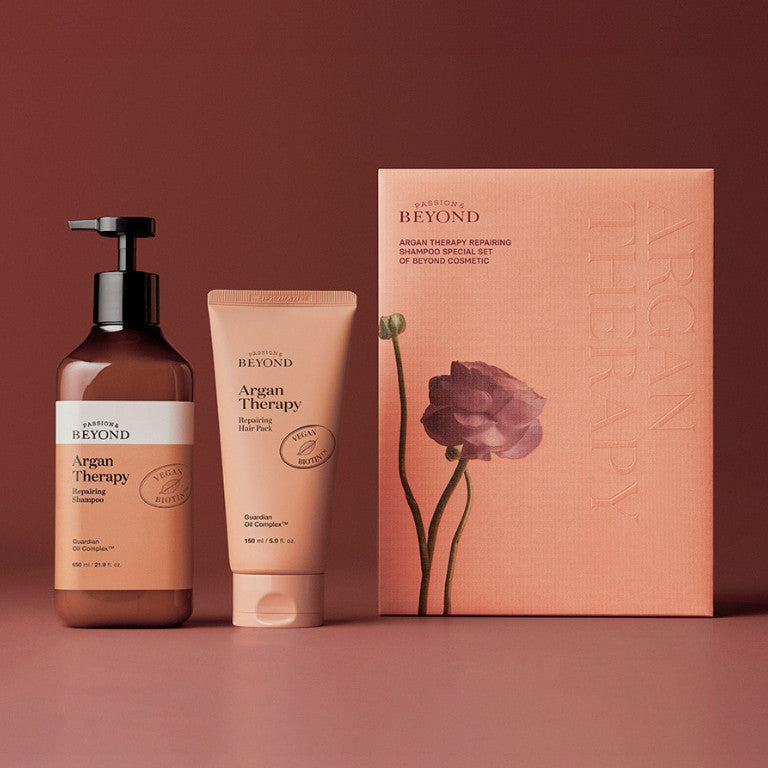 BEYOND Argan Therapy Repairing Shampoo & Hair Pack Set