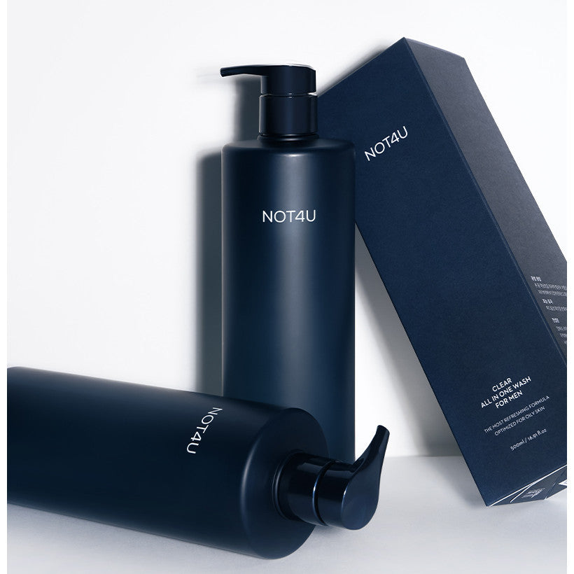 NOT4U Clear All in One Wash for Men 500ml