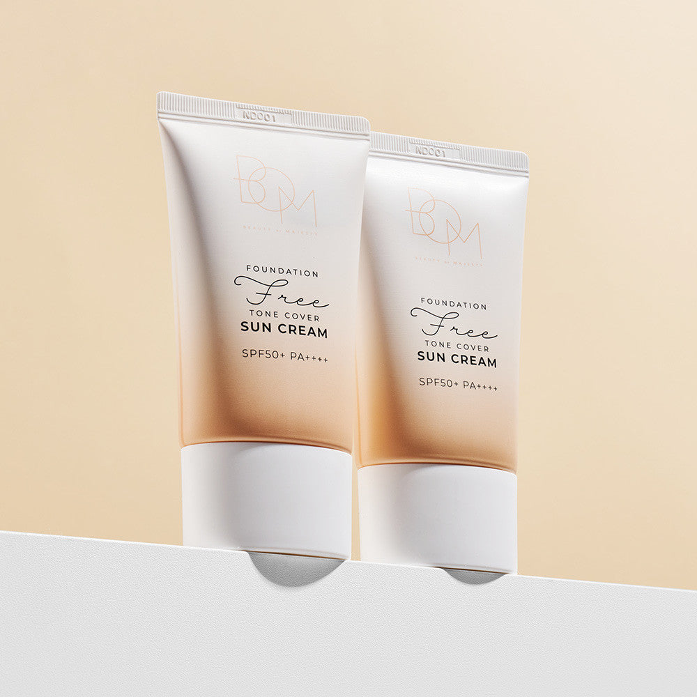 BOM Foundation-Free Tone Cover Sun Cream SPF50+PA++++ 50g
