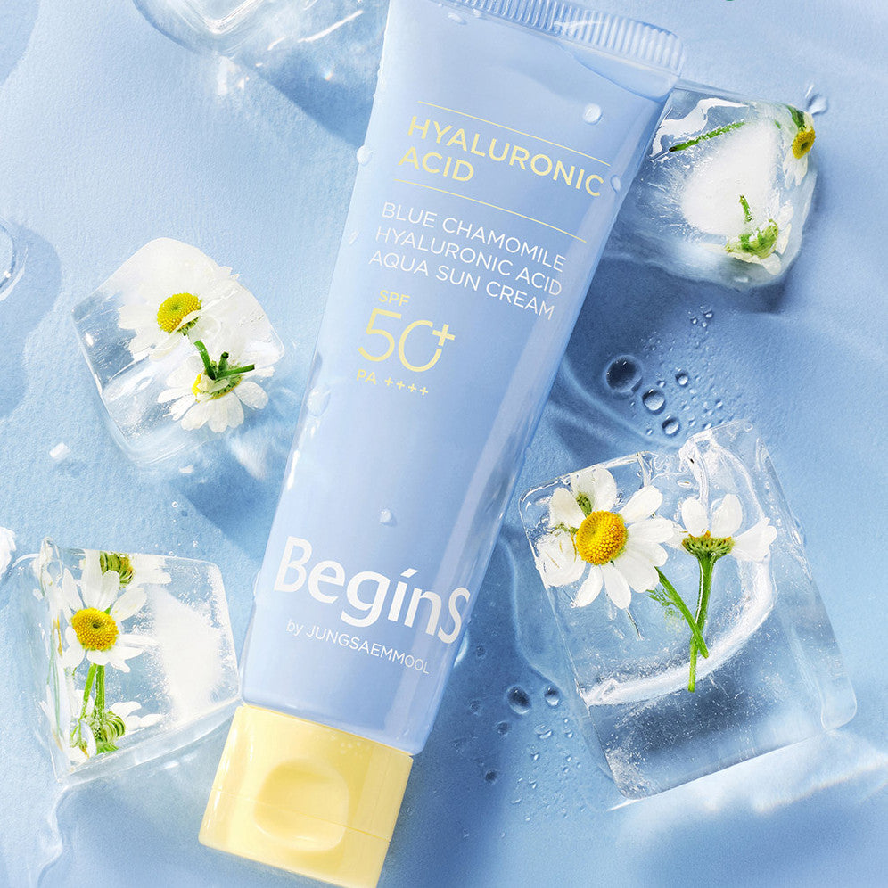 Begins by JUNGSAEMMOOL Blue Chamomile Hyaluronic Acid Aqua Sun Cream 50ml