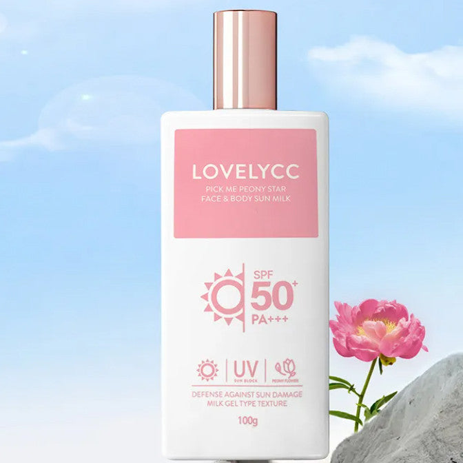 Lovelycc Pick Me Peony Star Face & Body Sun Milk 100ml