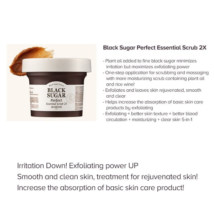 SKINFOOD Black Sugar Perfect Essential Scrub 2X 210g