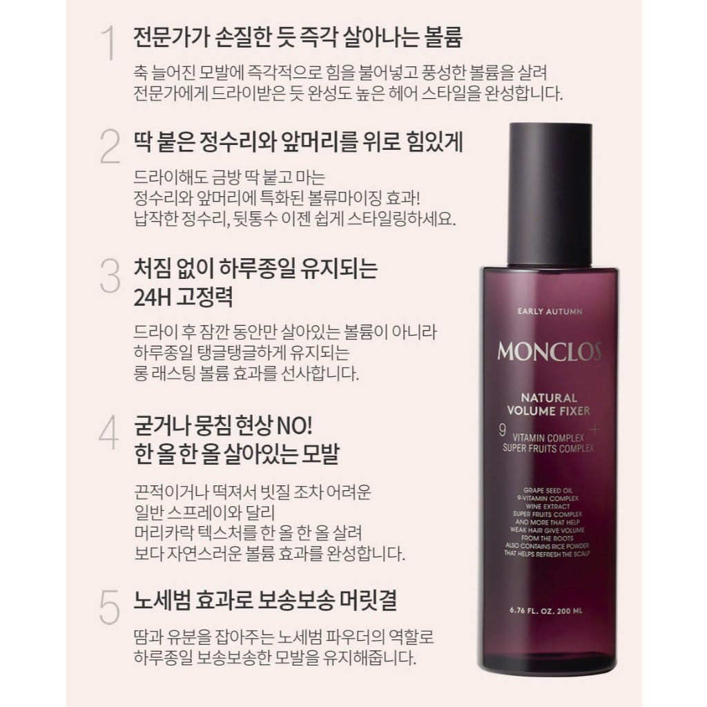 monclos Podoclos Hair Volume Lasting Fixer 200ml